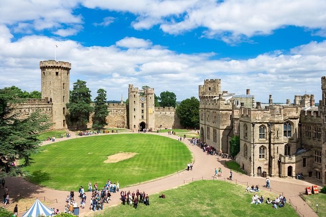 The inner courtyard of Warwick Castle looking towards the east front