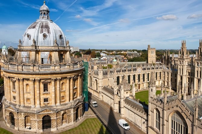 The Radcliffe Camera and the Oxford college roofs around it